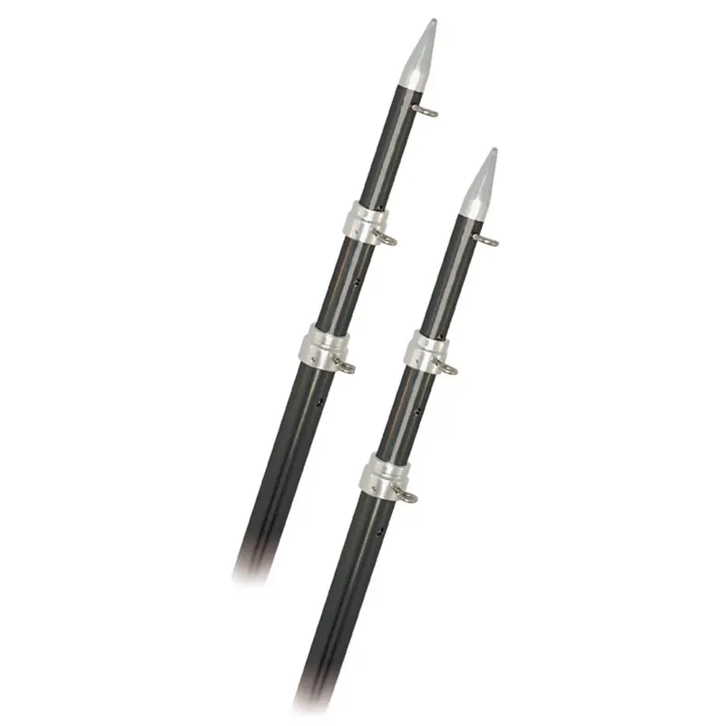 Rupp 15' Telescopic Carbon Fiber Outrigger Poles 1.5" - Silver [A0-1500-Cft] 1