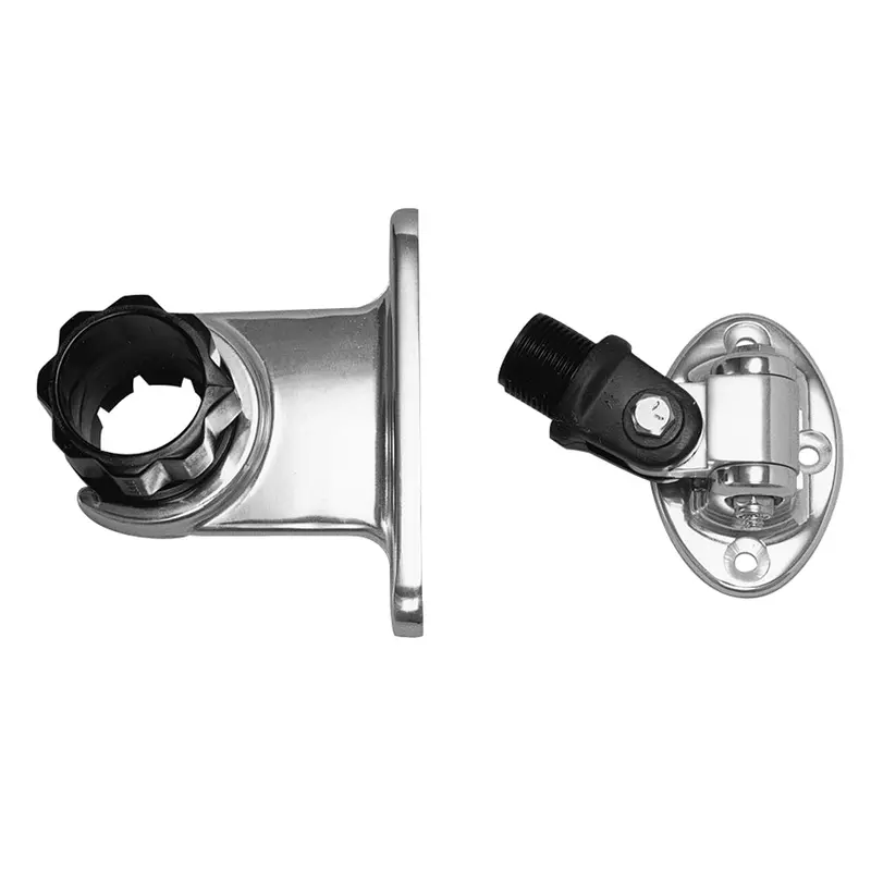 Rupp Standard Antenna Mount Support W/4-Way Base & 1.5" Collar [Pak-0001] 1