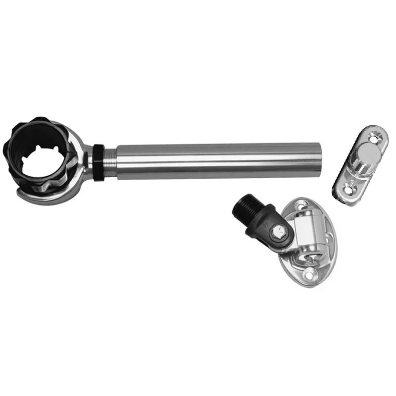 Rupp Threaded Antenna Support W/6" Pipe Mount, Oval 4-Way Base & 1.5" Collar [Pak-0005] 1