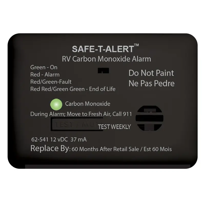 Safe-T-Alert 62 Series Carbon Monoxide Alarm - 12V - Rv Surface Mount - Black [62-541-Bl] 1