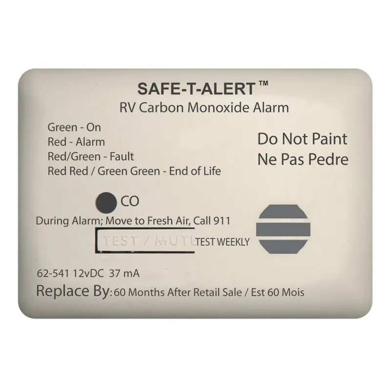 Safe-T-Alert 62 Series Carbon Monoxide Alarm - 12V - Rv Surface Mount - White [62-541-Wt] 1