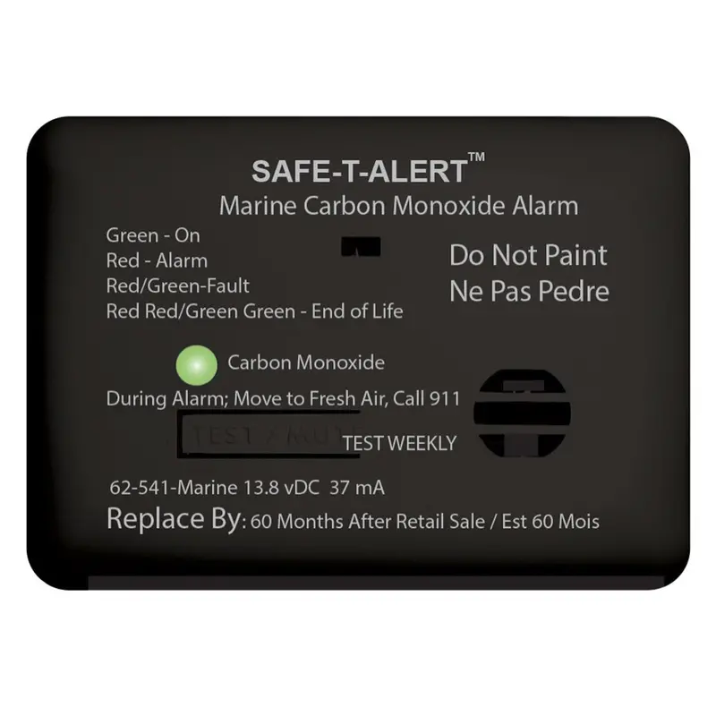 Safe-T-Alert 62 Series Carbon Monoxide Alarm W/Relay - 12V - 62-541-R-Marine - Surface Mount - Black [62-541-R-Marine-Bl] 1