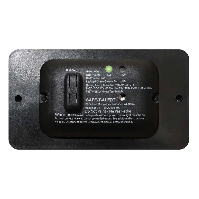 Safe-T-Alert 85 Series Carbon Monoxide Propane Gas Alarm - 12V - Black [85-741-Bl] 1