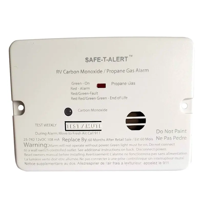 Safe-T-Alert Combo Carbon Monoxide Propane Alarm - Flush Mount - Mini - White [25-742-Wht] 1