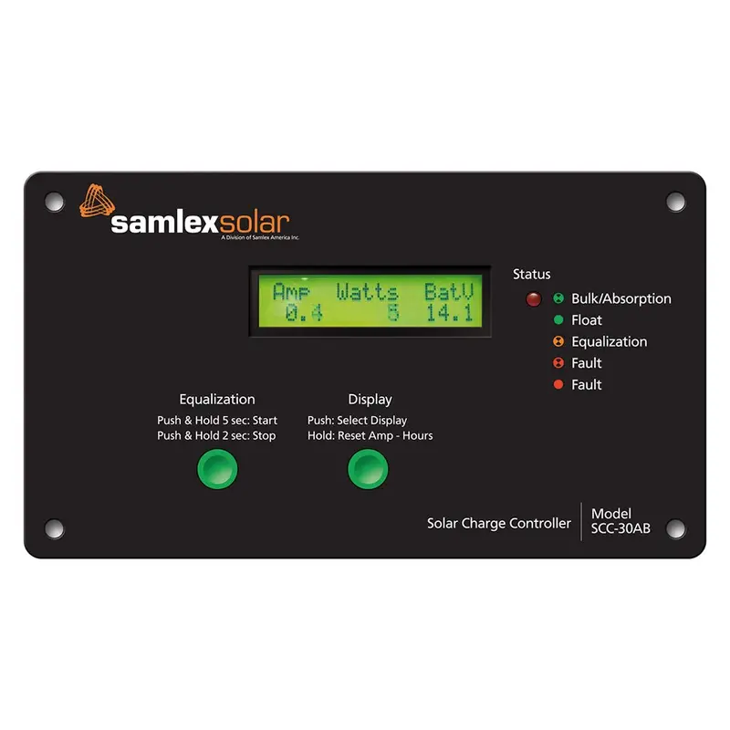 Samlex Flush Mount Solar Charge Controller W/Lcd Display - 30A [Scc-30Ab] 1