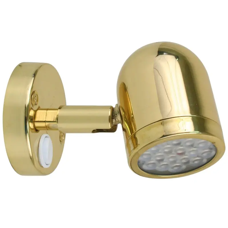 Scandvik Led Brass Reading Light - 10-30V [19052P] 1