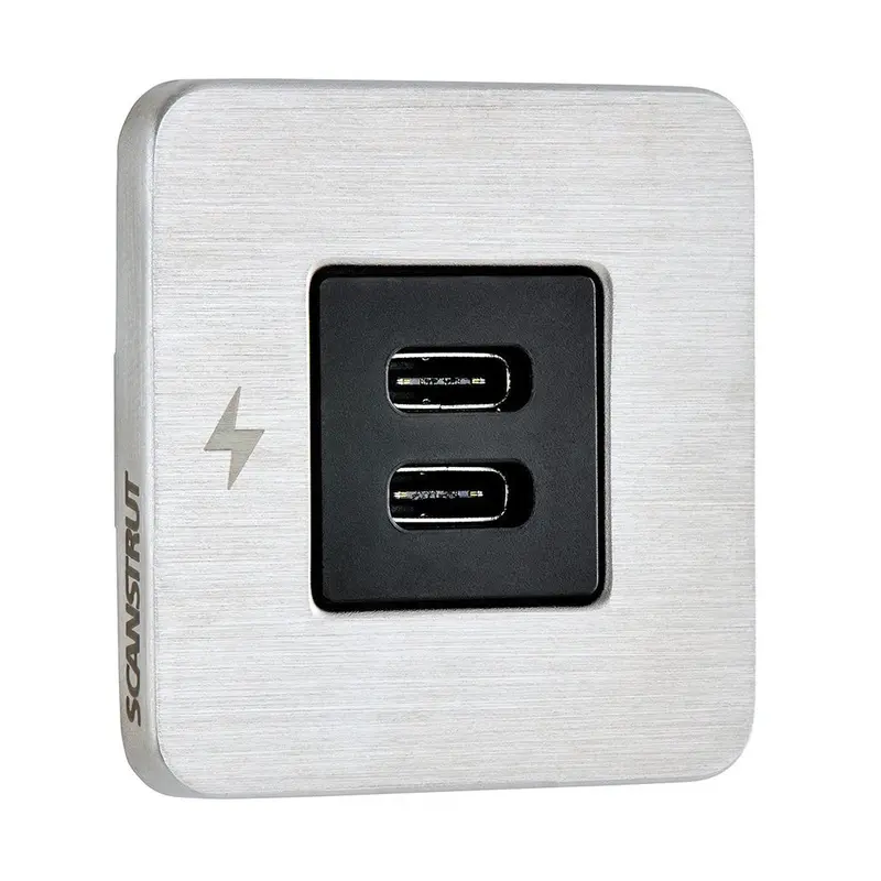 Scanstrut Tile Usb-C Interior Charging Socket - 12/24V - Stainless Steel Bezel [Sc-Tile-21] 1