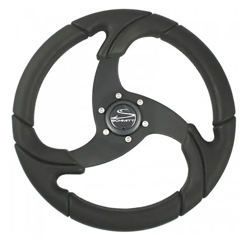 Schmitt Marine Folletto 14.2" Wheel - Black Polished Polyurethane - 3/4" Tapered Shaft W/Black Center Cap [Pu026104-R] 1