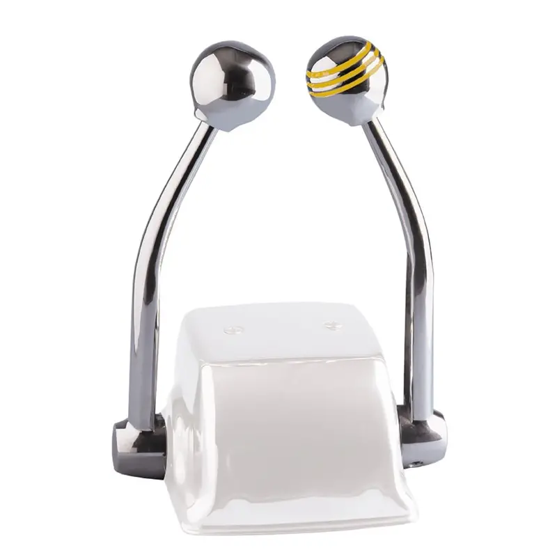 Schmitt Marine Standard Control Arm Set W/Gold Throttle Knob  Plain Shift Knob [50055] 1