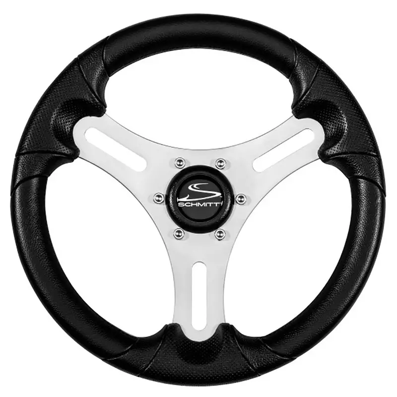 Schmitt Marine Torcello Lite 13" Wheel - Black Polyurethane Wheel W/Silver Spokes  Black Cap- 3/4" Tapered Shaft [Pu063104-01R] 1