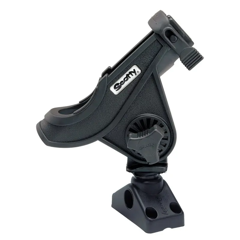 Scotty 280 Bait Caster/Spinning Rod Holder W/241 Deck/Side Mount - Black [280-Bk] 1