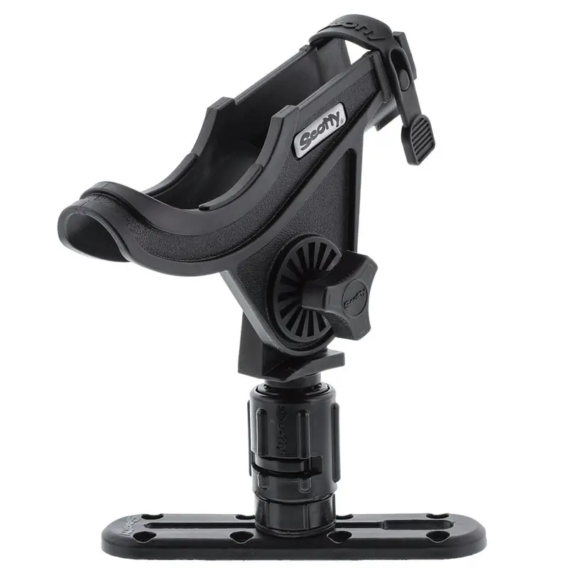 Scotty 282 Baitcaster Rod Holdertrack Combo W/Gearhead & 4" Track [0282-Bk] 1