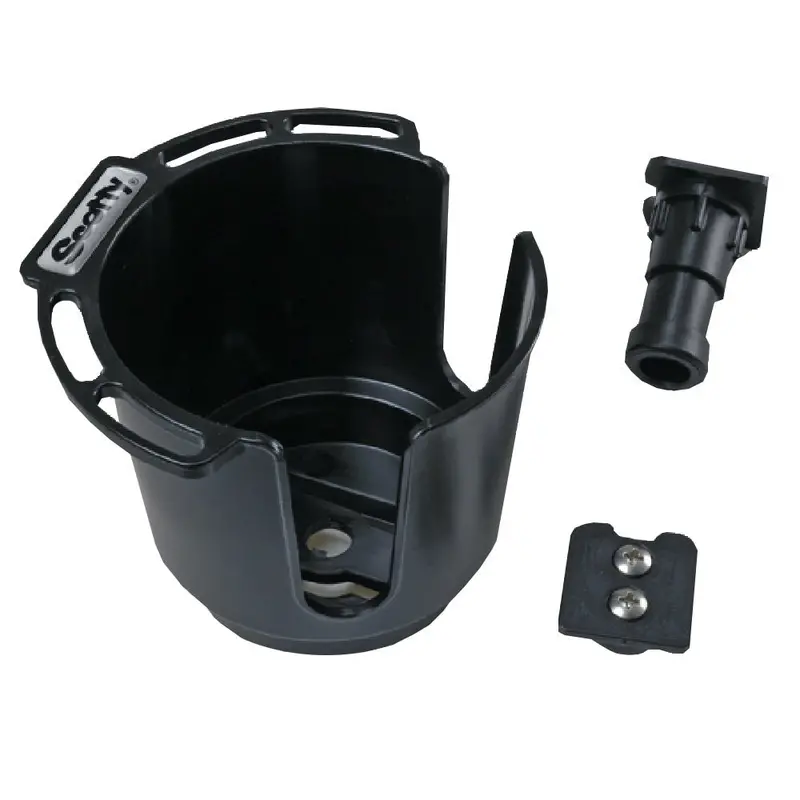 Scotty 311 Drink Holder W/Bulkhead/Gunnel Mount & Rod Holder Post Mount - Black [311-Bk] 1