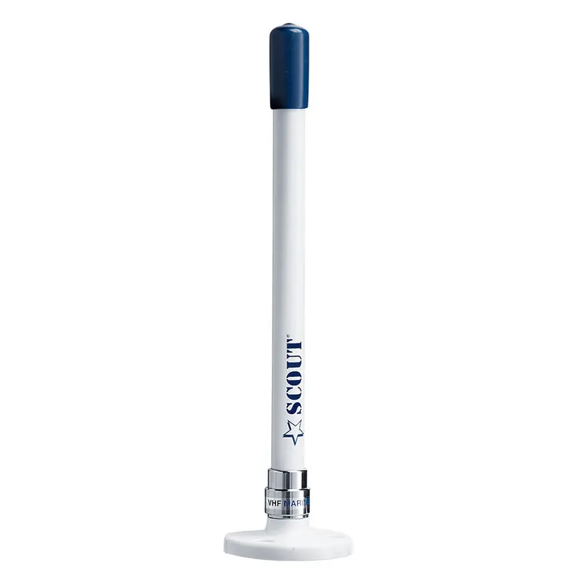 Scout 9" Stubby White Vhf Antenna W/Quick Mount Includes 5M Rg-58, Mount  Integrated Connector Ks-10 [Pf An Nvhf00025] 1