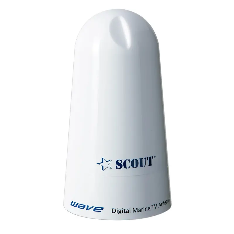 Scout Wave 4" White Tv Antenna Omnidirectional 25Db Gain W/10M, 75 Ohms, Cable [Pf An Ntv002] 1