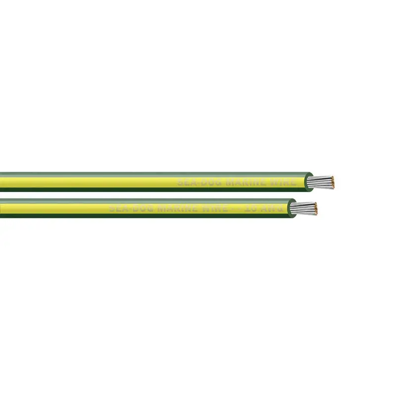Sea-Dog 10 Awg Green/Yellow Stripe Primary Wire - 500' [8010147] 1
