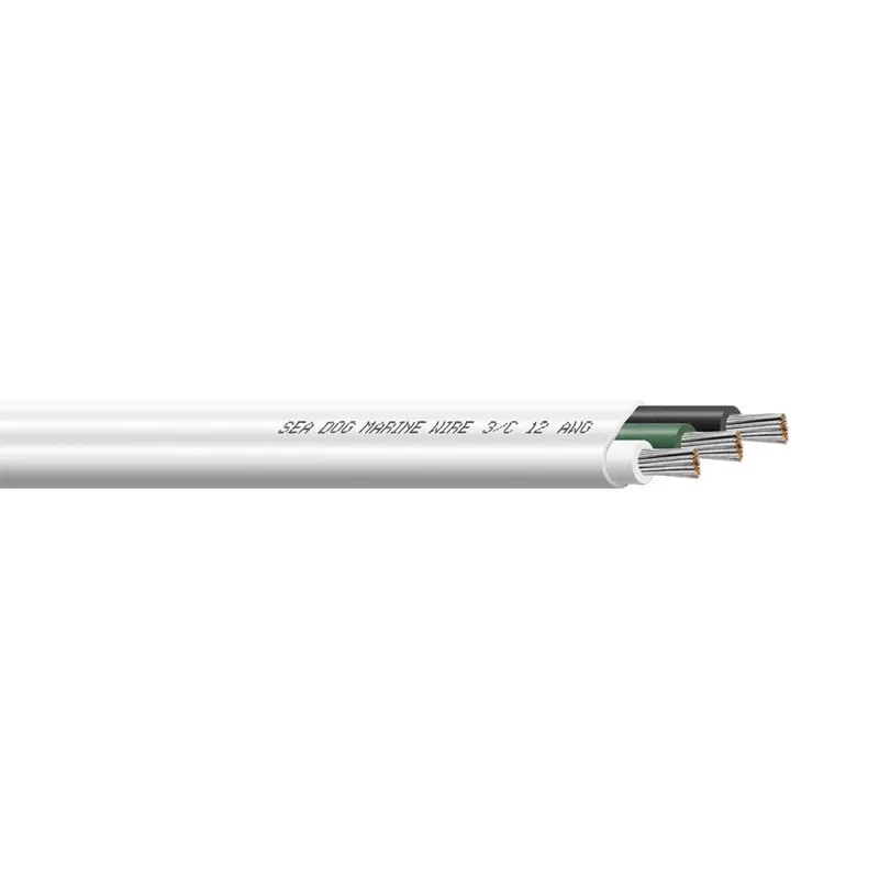 Sea-Dog 12/3 Awg Flat Triplex Wire - White/Green/Black - 25' [8012300] 1