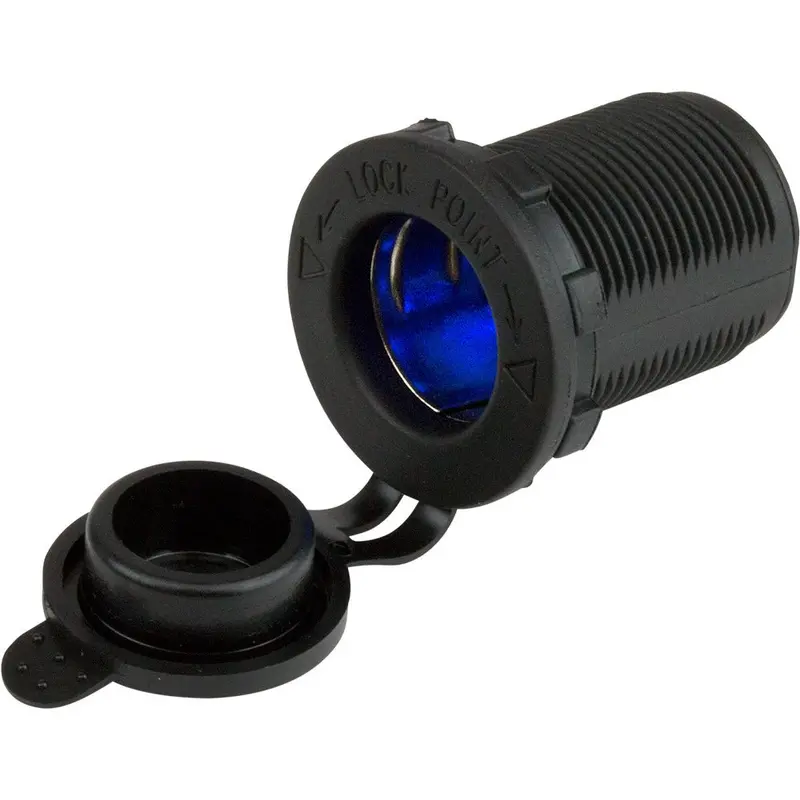 Sea-Dog 12V Power Socket W/Blue Leds [426127-1] 1