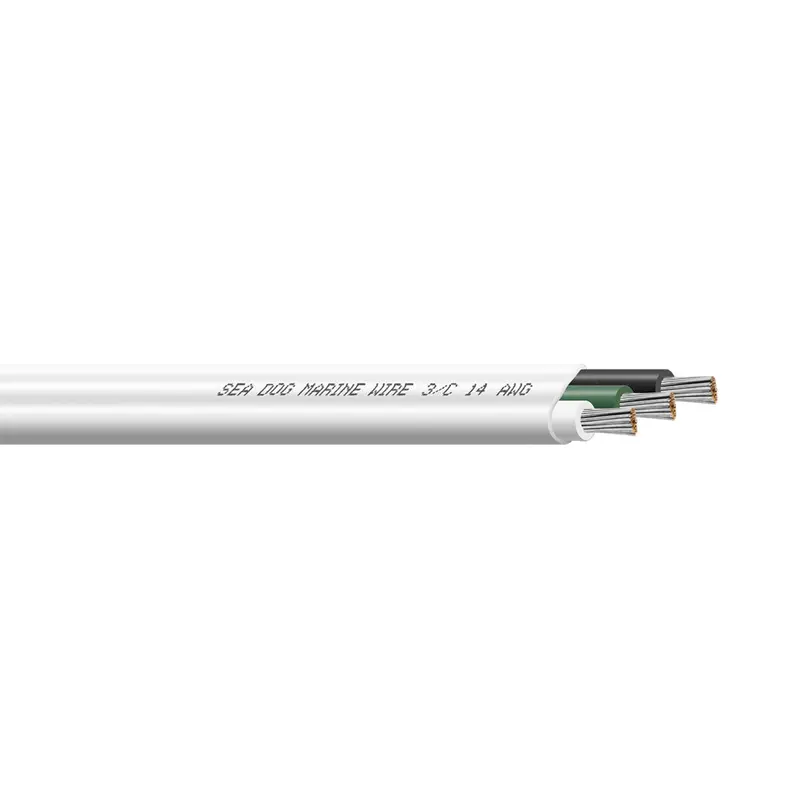 Sea-Dog 14/3 Awg Flat Triplex Wire - White/Green/Black - 250' [8014304] 1