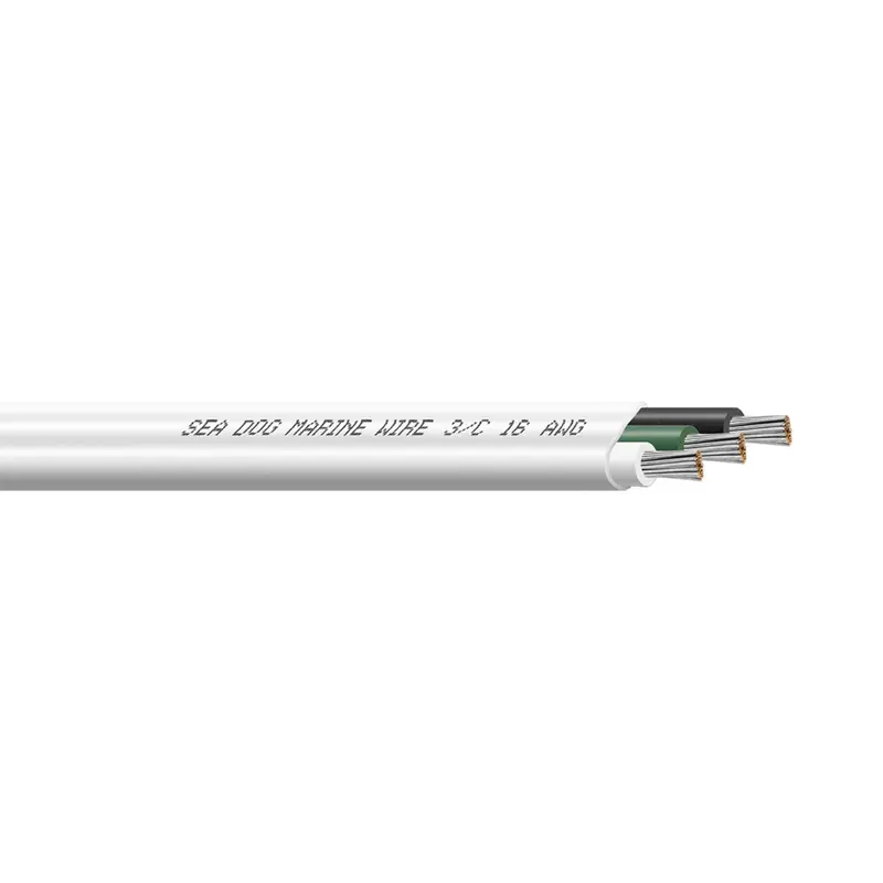 Sea-Dog 16/3 Awg Flat Triplex Wire - White/Green/Black - 100' [8016302] 1