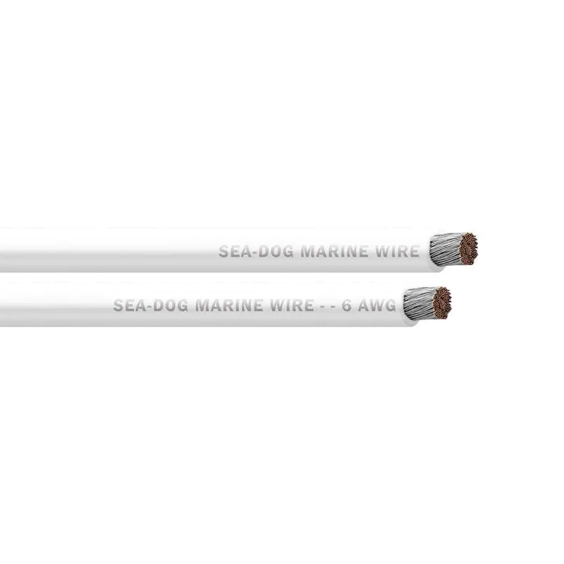 Sea-Dog 6 Awg White Battery Cable - 500' [8006057] 1