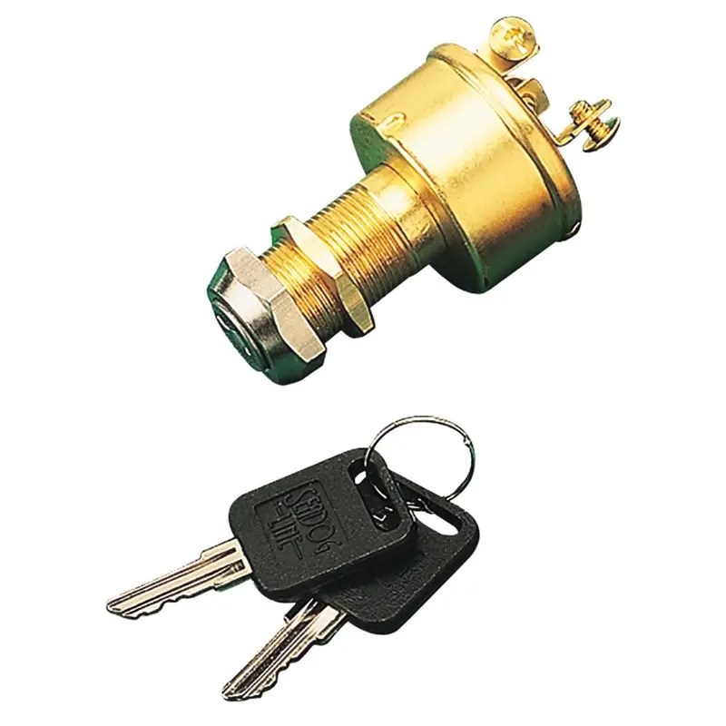 Sea-Dog Brass 3-Position Key Ignition Switch [420350-1] 1