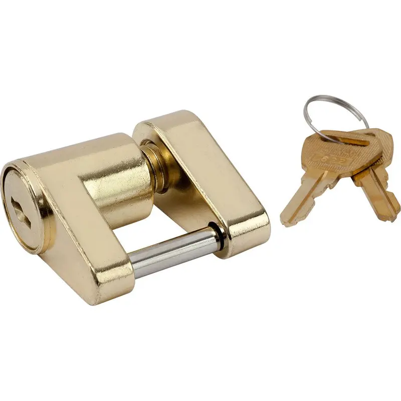Sea-Dog Brass Plated Coupler Lock - 2 Piece [751030-1] 1