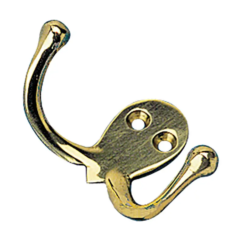 Sea-Dog Double Coat Hook - Cast Brass [671510-1] 1