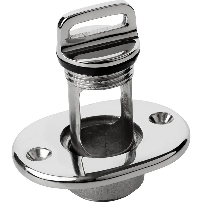 Sea-Dog Oblong Captive Garboard Drain  Plug - 316 Stainless Steel [520065-1] 1