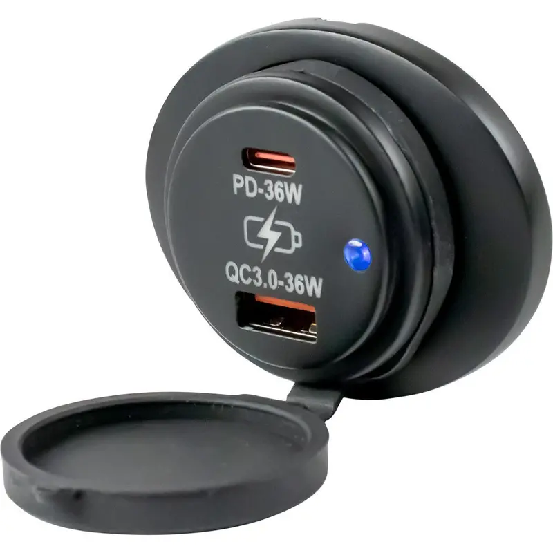 Sea-Dog Oval Surface Mount Usb 3.0  Usb-C Power Socket [426535-1] 1