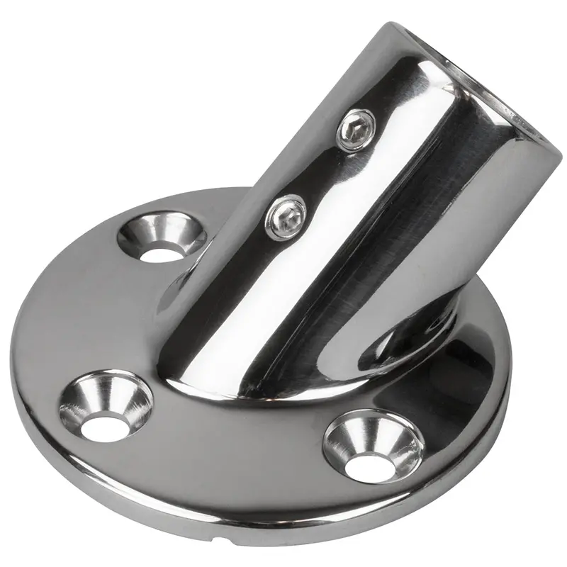 Sea-Dog Rail Base Fitting 2-3/4" Round Base 45 316 Stainless Steel - 1" Od [280451-1] 1