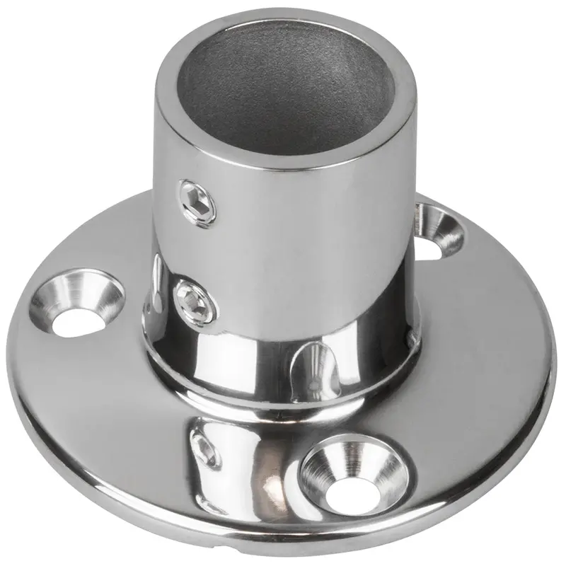 Sea-Dog Rail Base Fitting 2-3/4" Round Base 90 316 Stainless Steel - 1" Od [280901-1] 1