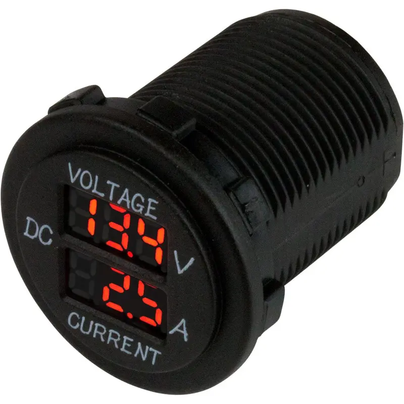 Sea-Dog Round Voltage  Amp Meter - 6V-30V  0 Amp - 10 Amp Meter [421625-1] 1