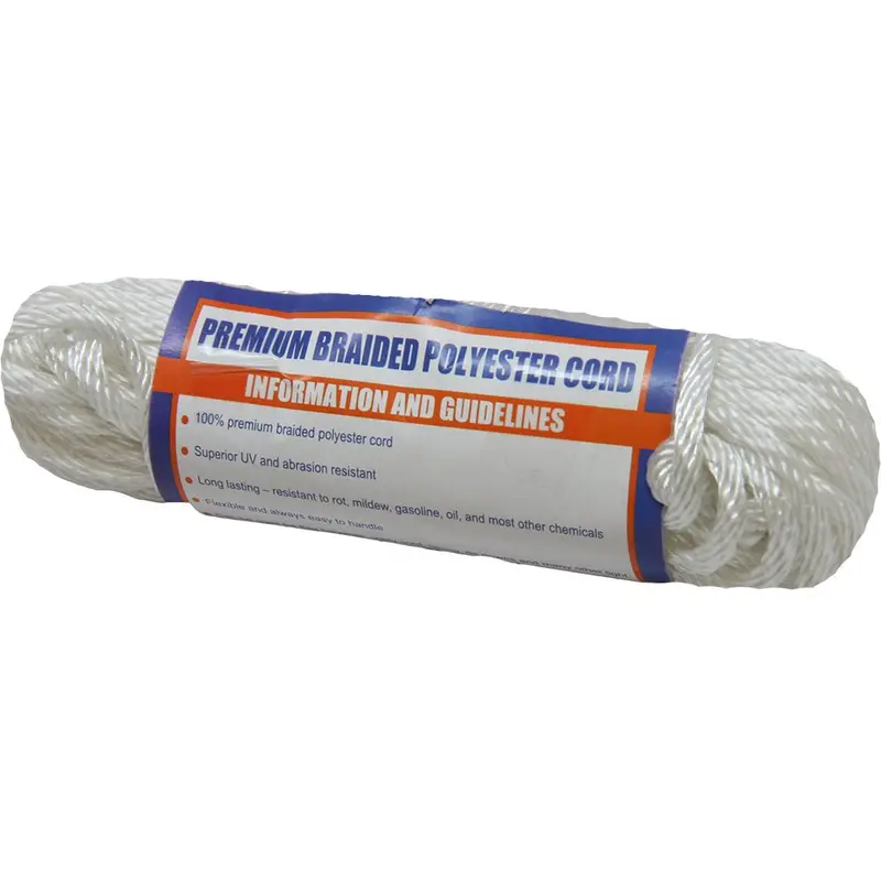 Sea-Dog Solid Braid Polyester Cord Hank - 5/32" X 50 - White [303304050-1] 1