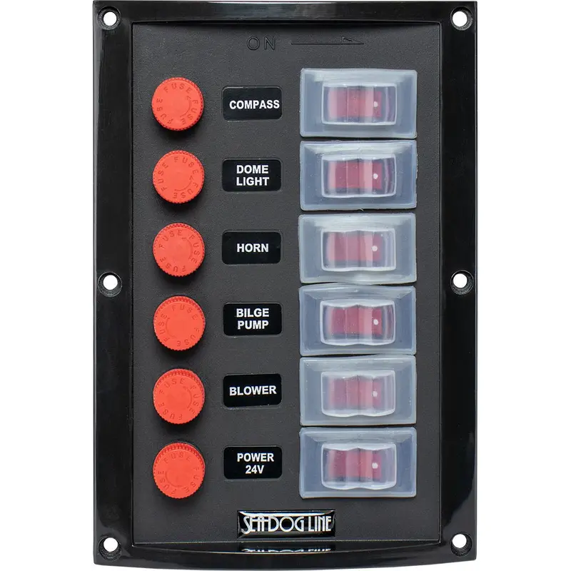 Sea-Dog Splash Guard Switch Panel Vertical - 6 Switch [424116-1] 1