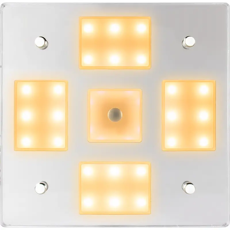 Sea-Dog Square Led Mirror Light W/On/Off Dimmer - White  Blue [401840-3] 1