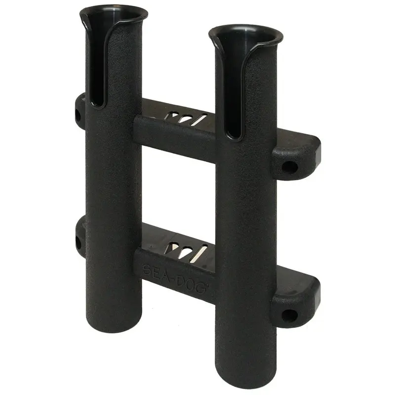 Sea-Dog Two Pole Side Mount Rod Storage Rack - Black [325029-1] 1
