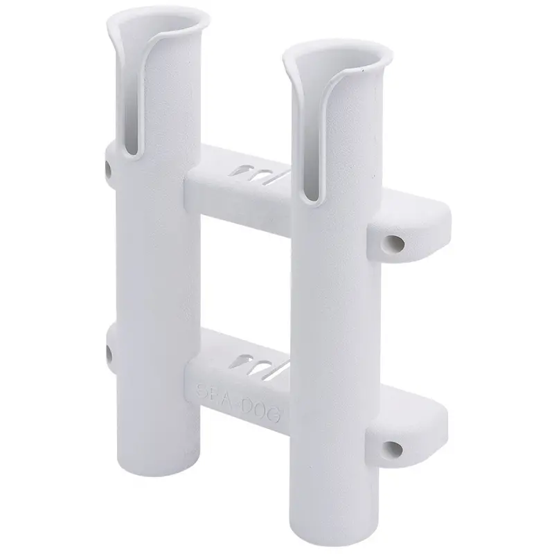 Sea-Dog Two Pole Side Mount Rod Storage Rack - White [325028-1] 1