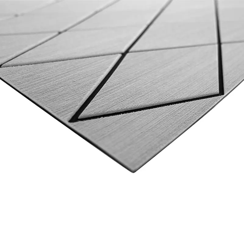 Seadek 40" X 80" 6Mm Two Color Diamond Full Sheet - Brushed Texture - Storm Grey/Black (1016Mm X 2032Mm X 6Mm) [56411-80066] 1