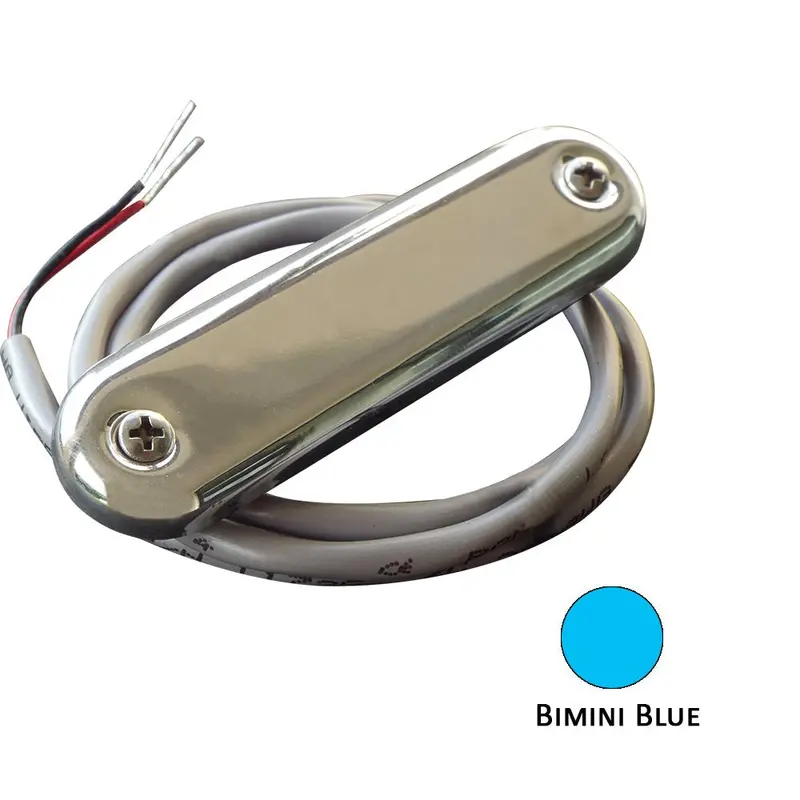 Shadow-Caster Courtesy Light W/2' Lead Wire - 316 Ss Cover - Bimini Blue - 4-Pack [Scm-Cl-Bb-Ss-4Pack] 1
