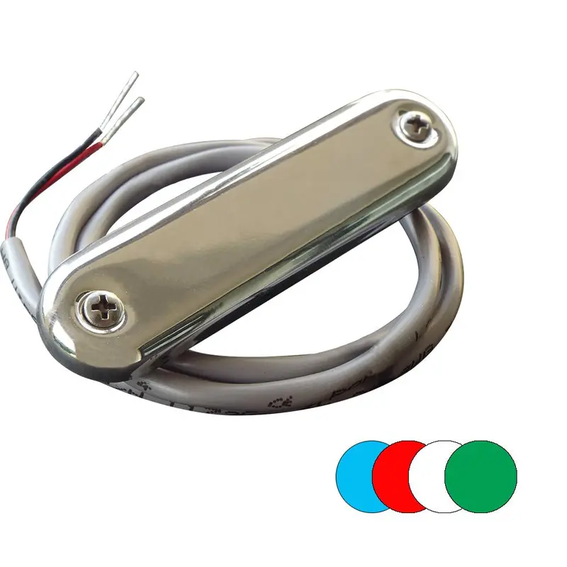 Shadow-Caster Courtesy Light W/2' Lead Wire - 316 Ss Cover - Rgb Multi-Color - 4-Pack [Scm-Cl-Rgb-Ss-4Pack] 1