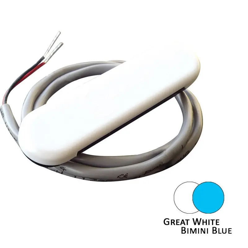 Shadow-Caster Dual Color Courtesy Light W/2 Lead Wire - White Abs Cover - Great White/Bimini Blue [Scm-Cl-Bb/Gw] 1