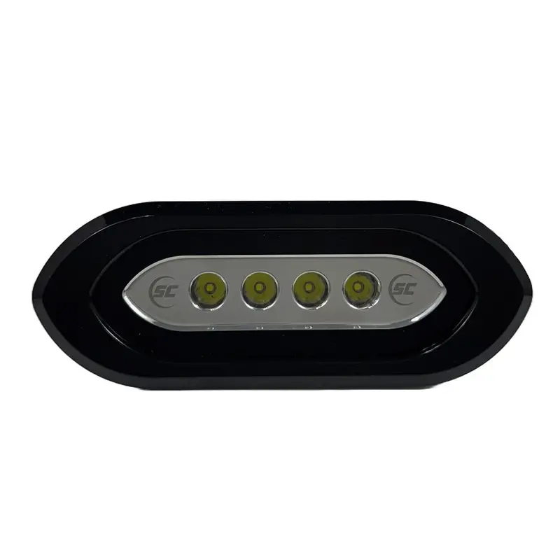 Shadow-Caster Flush Mount Spreader Light - Black Housing - White [Scm-Slf4x-Gw-Bk] 1