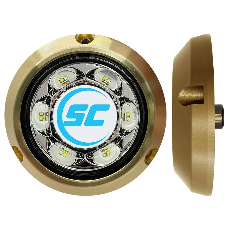 Shadow-Caster Sc3 Series Blue/White Bronze Surface Mount Underwater Light [Sc3-Bw-Bzsm] 1