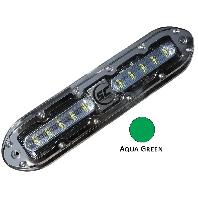 Shadow-Caster Scm-10 Led Underwater Light W/20' Cable - 316 Ss Housing - Aqua Green [Scm-10-Ag-20] 1