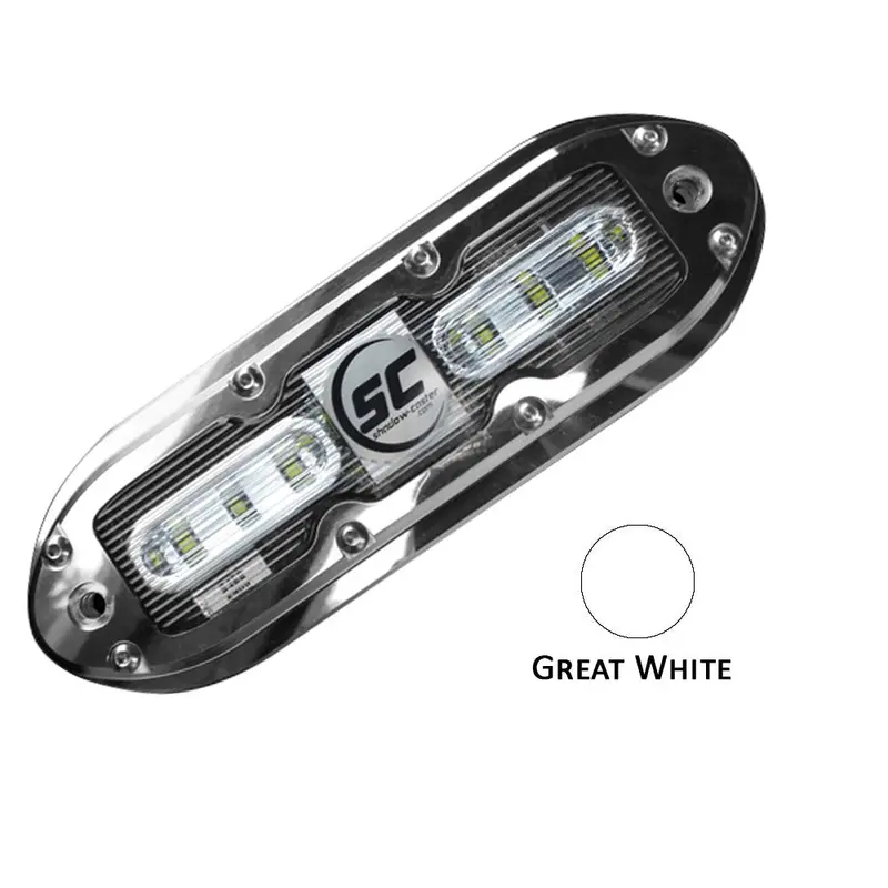 Shadow-Caster Scm-6 Led Underwater Light W/20' Cable - 316 Ss Housing - Great White [Scm-6-Gw-20] 1