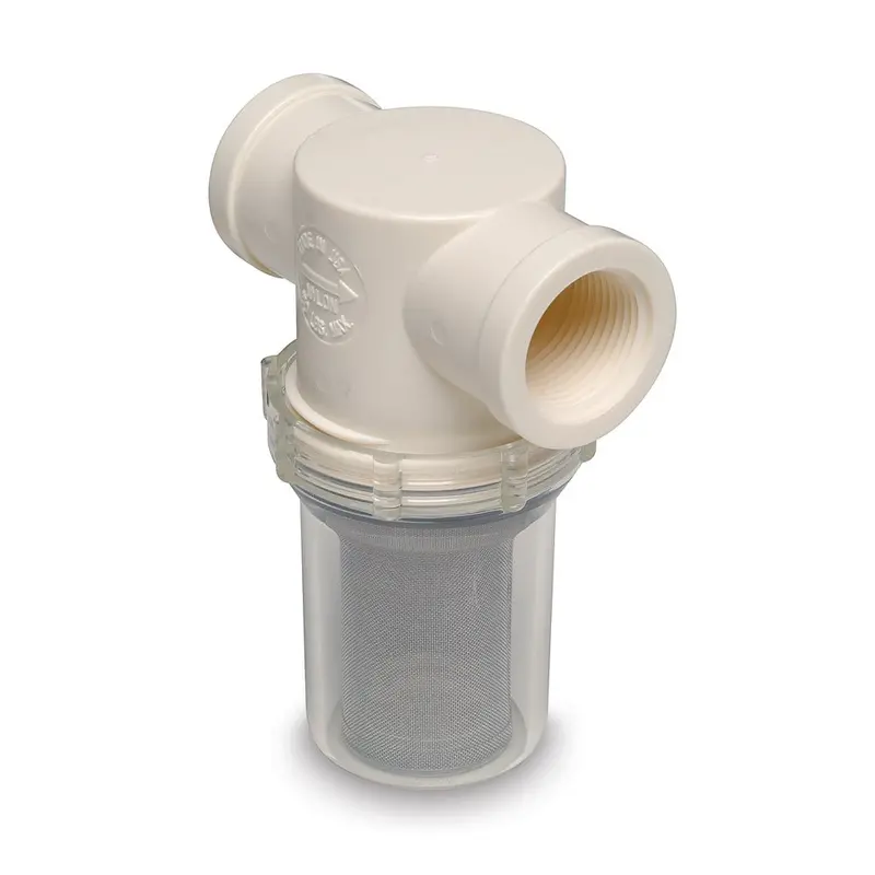 Shurflo By Pentair 1-1/4" Raw Water Strainer W/Bracket  Fittings - 20 Mesh [253-401-01] 1