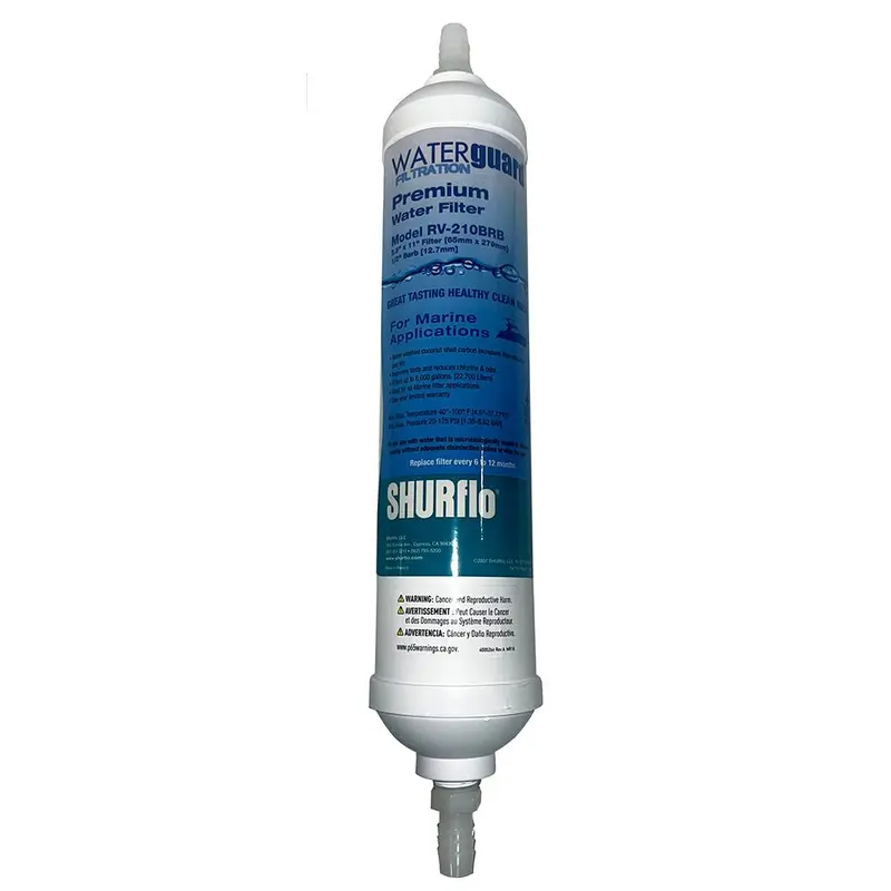 Shurflo By Pentair 11 City Water Entry In-Line Filter W/1/4 Barb Fittings [Rv-210Brb-A] 1