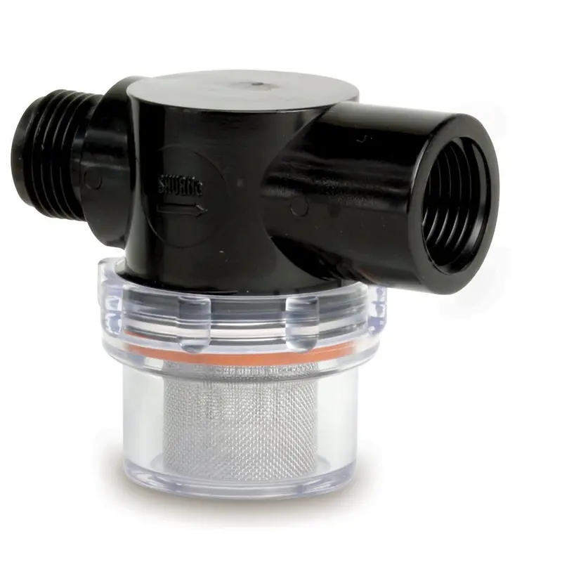 Shurflo By Pentair Twist-On Water Strainer - 1/2" Pipe Inlet - Clear Bowl [255-313] 1