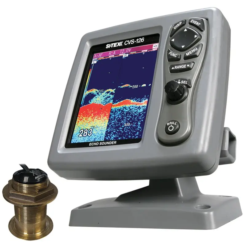 Si-Tex Cvs-126 Dual Frequency Color Echo Sounder W/B60 20 Transducer B-60-20-Cx [Cvs-1266020] 1